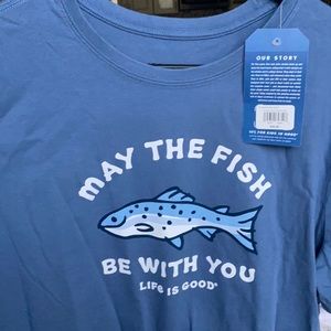 Life is good fishing tshirt